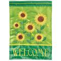 Recinto 29 x 42 in. Welcome Sunflower Polyester Flag - Large RE3459509
